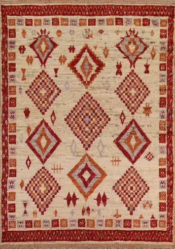 Tribal Moroccan Oriental Area Rug 6x8