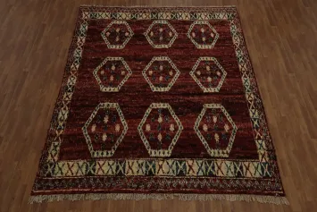 Bold Geometrics on a Classic Moroccan Area Rug 8x10