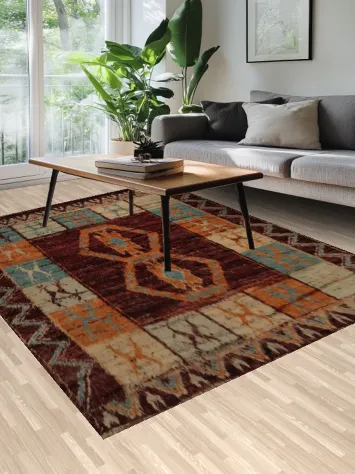 Rustic Charm Moroccan Area Rug 7x10 Perfect for any Cozy Space
