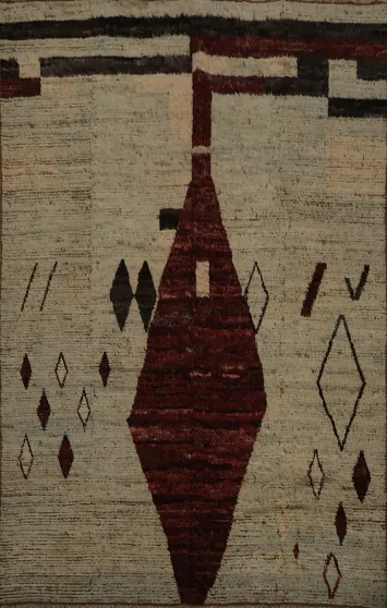 Geometric Moroccan Wool Area Rug 8x10