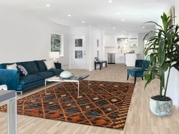 Brown Trellis Moroccan Area Rug 7x10