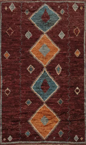 Enchanting Moroccan Area Rug 7x10 with Rich Earthy Tones