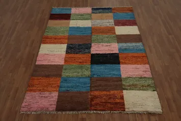 Checkered Moroccan Area Rug 6x8