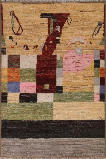 Hand-Knotted Moroccan Area Rug 6x8