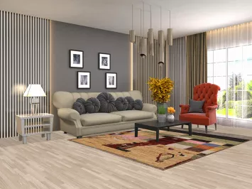 Hand-Knotted Moroccan Area Rug 6x8