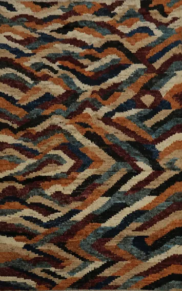 Bold Multicolor Moroccan Area Rug 7x9 for Contemporary Interiors