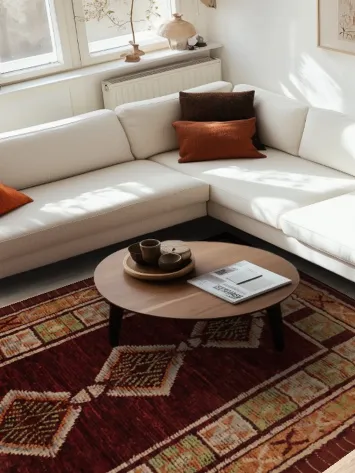 Moroccan Area Rug 7x10 Featuring Intricate Geometric Patterns