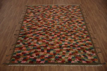 Checkered Moroccan Berber Area Rug 8x10