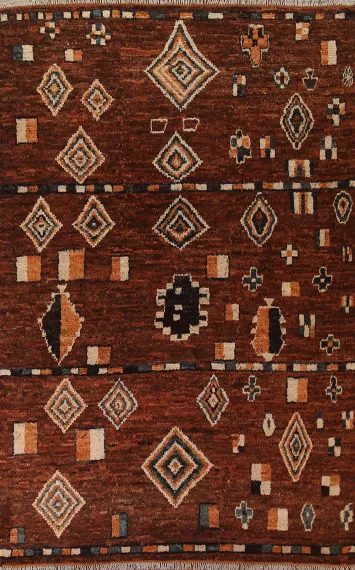Tribal Moroccan Wool Area Rug 7x10