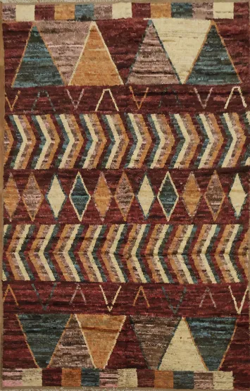 Tribal Wool Moroccan Area Rug 6x10