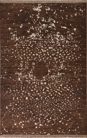 Tribal Moroccan Brown Area Rug 6x8