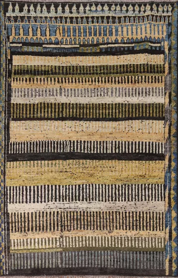 Handmade Moroccan Wool Area Rug 6x8