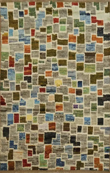 All-Over Wool Moroccan Area Rug 5x8