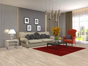 Burgundy Red Moroccan Wool Area Rug 5x6