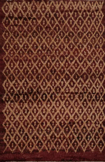 Trellis Wool Moroccan Area Rug 7x9