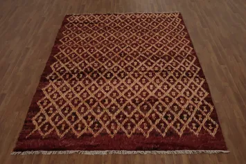 Trellis Wool Moroccan Area Rug 7x9