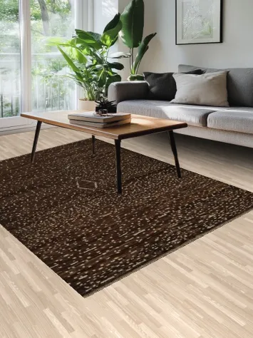 Sleek Moroccan Area Rug 6x9 Adorned with Unique Central Diamond