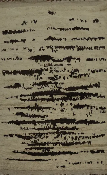 Chic Modern Moroccan Area Rug 5x8 with Intricate Abstract Patterns