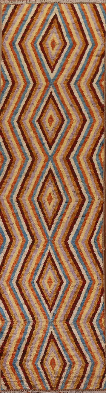 Multi-Color Moroccan Runner Rug 3x13