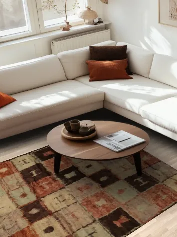 Premium Geometric Boho Moroccan Berber Area Rug 6x8