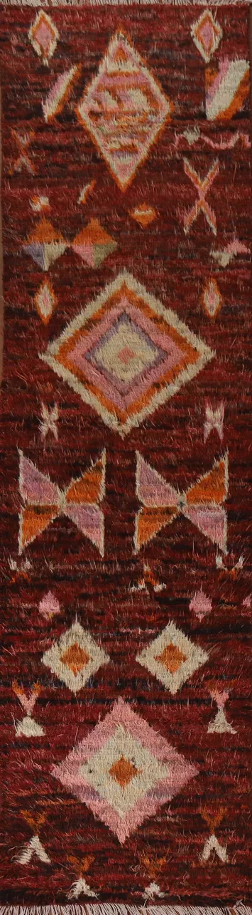 Tribal Moroccan Berber Runner Rug 3x13