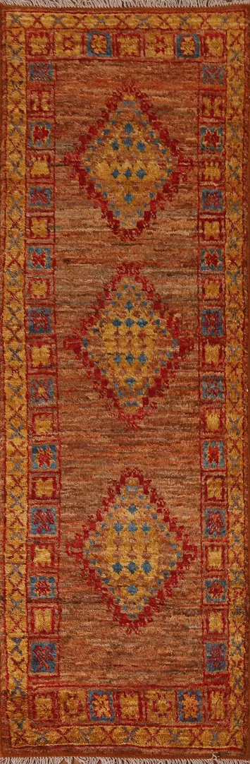 Orange Moroccan Runner Rug 3x10