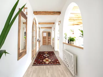 Dark Brown Moroccan Runner Rug 3x10