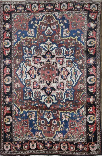 Geometric Bakhtiari Persian Area Rug 7x10