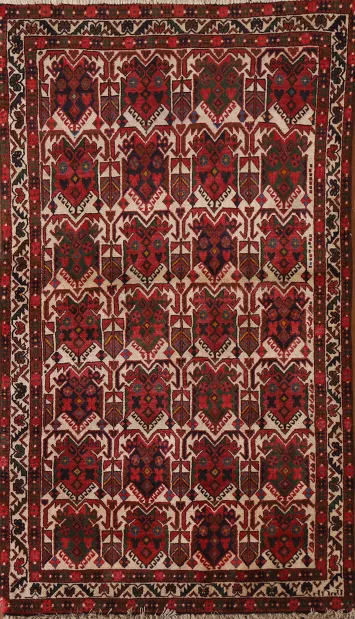 All-Over Geometric Sirjan Persian Area Rug 3x5