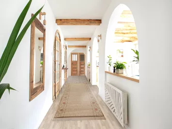 Vegetable Dye Savonnerie Runner Rug 3x14