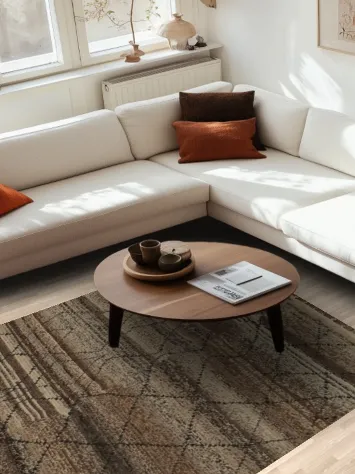 Sophisticated Style Brown Geometric Moroccan Area Rug 6x8