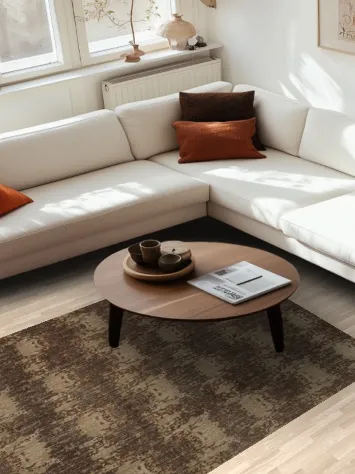 Classic Wool Abstract Area Rug 5x8 Perfect for Cozy Interiors