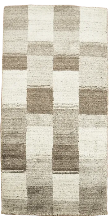 Checkered Gabbeh Wool Rug 2x5