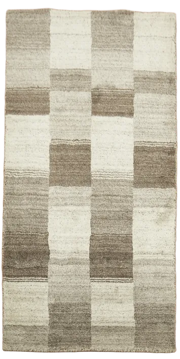 Checkered Gabbeh Wool Rug 2x5