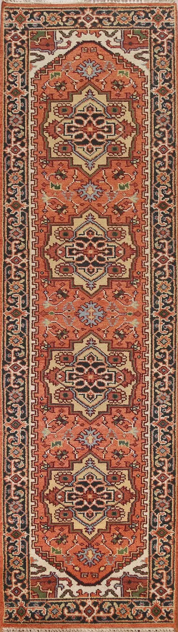 Geometric Heriz Serapi Oriental Runner Rug 3x10