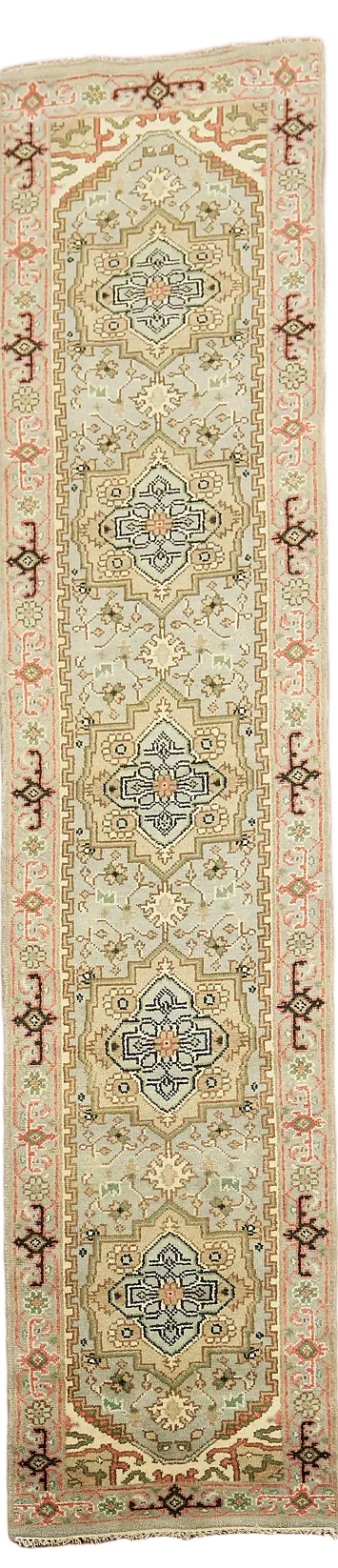 Geometric Heriz Serapi Oriental Runner Rug 3x12