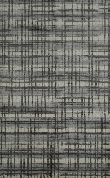 Timeless Grid Design Gabbeh Area Rug 6x8 Enhancing Any Interior Style