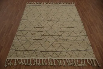 Elegant Handcrafted Wool Moroccan Area Rug 8x10