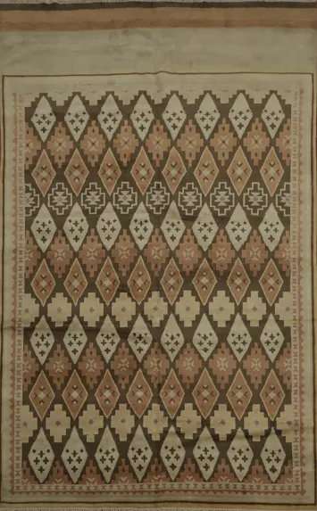 Trellis Wool Gabbeh Oriental Area Rug 8x12
