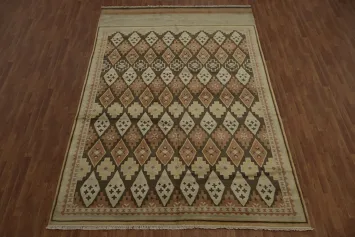 Trellis Wool Gabbeh Oriental Area Rug 8x12