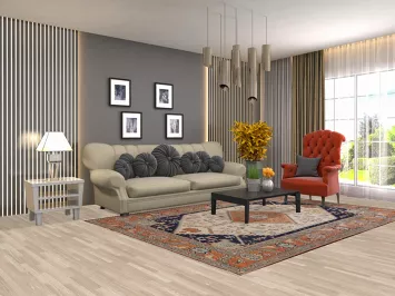 Vegetable Dye Heriz Serapi Persian Area Rug 6x9