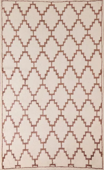 Geometric Moroccan Wool Area Rug 5x8