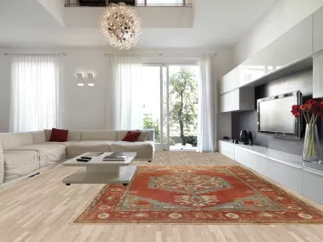 Antique Vegetable Dye Oushak Turkish Large Rug 11x16