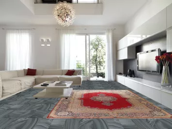 Red Geometric Kerman Persian Area Rug 10x13