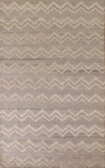 Chevron Moroccan Area Rug 5x8