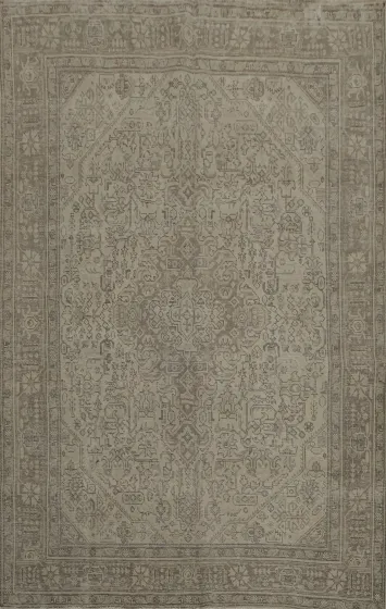 Luxury Tabriz Persian Area Rug 7x9 with Intricate Botanical Motifs