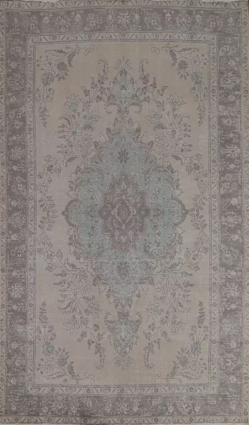 Distressed Tabriz Persian Area Rug 6x10