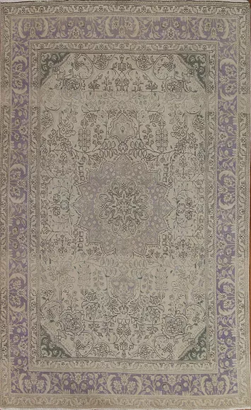 Distressed Tabriz Persian Area Rug 7x9