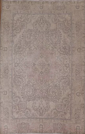 Distressed Tabriz Persian Area Rug 7x10