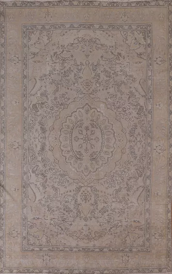 Distressed Tabriz Persian Area Rug 7x10